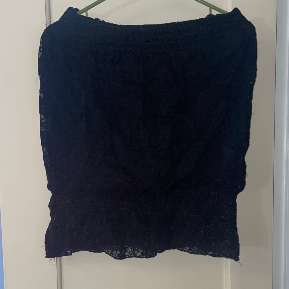 Wet Seal Black Lace Pencil Skirt